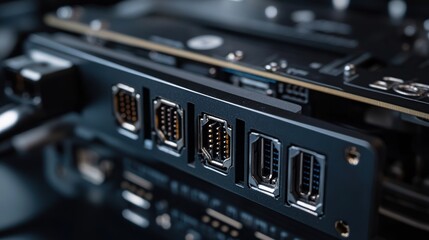 Close-up of Advanced Graphics Card Connectors