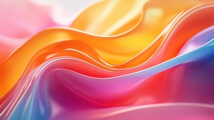 Obraz premium 3D abstract shapes with vibrant colors, dynamic movement, sleek design