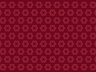 Seamless maroon and red geometric floral pattern, perfect for textile and wallpaper design.