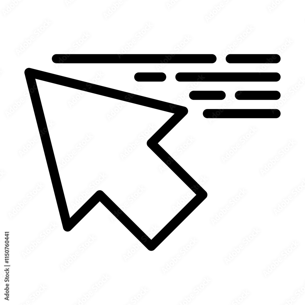 Poster design illustration vector graphic of cursor icon with line style. suitable for ui, mobile design, w