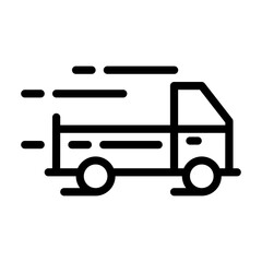Design Illustration vector graphic of truck icon with line style. Suitable for UI, mobile design, web design, etc.