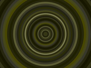 Abstract concentric circles in muted olive green shades