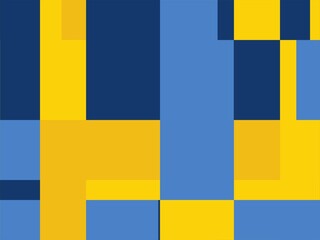 Abstract geometric background with bold blocks of blue and yellow