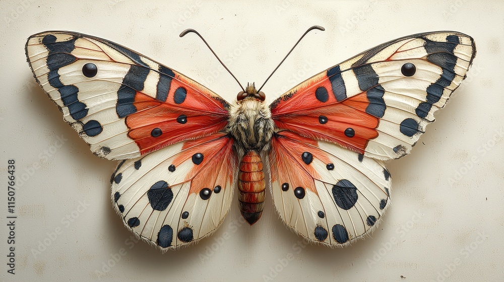 Aufkleber detailed close-up of a colorful butterfly with unique patterns
