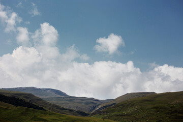 Fantastic mountain nature, canyons and meadows. nature of the Caucasus, Republic of Dagestan