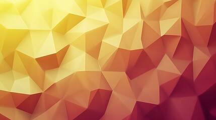 Obraz premium Abstract Low Polygonal Background With Warm Color Gradient