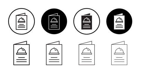 Menu icon Flat art in black and white isolated