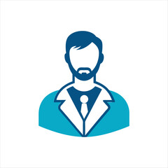 Set of doctor avatar logo vector illustration silhouette clipart icon