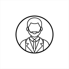 Set of doctor avatar logo vector illustration silhouette clipart icon