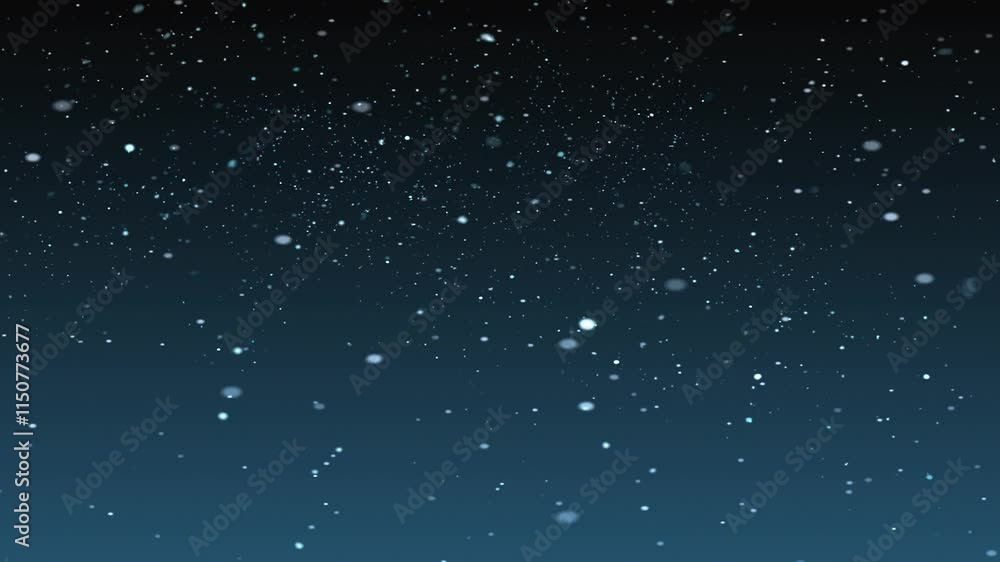 Poster abstract white random dotted pattern resembling snow on black background, overlay
