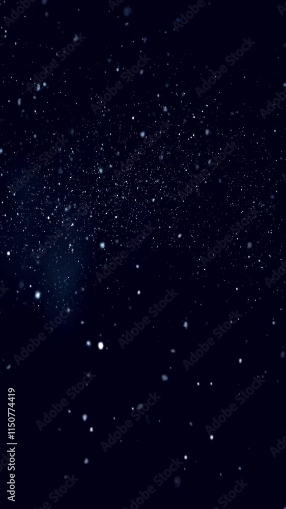 Poster abstract white random dotted pattern resembling snow on black background, overlay