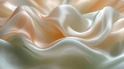 Obraz premium Draped Silk Fabric in Soft Peach and Cream Tones