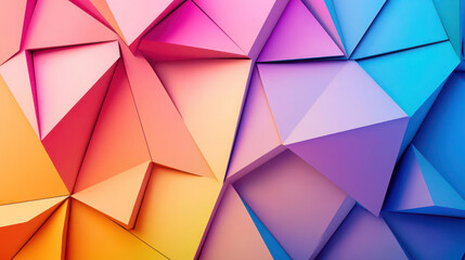 Fototapeta premium Geometric shapes in a kaleidoscope of colors, creating a dynamic visual experience