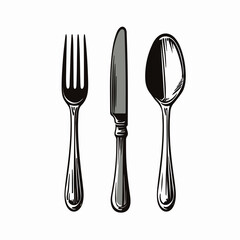 Kitchen Cutlery Vector Illustration for Dining Utensils Usage