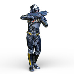 サイバー戦士　3DCGレンダリング