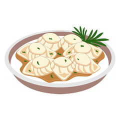 Delicious Maultaschen: A Vector Illustration of Traditional German Dumplings