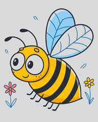 "High-quality vector illustration of a detailed bee, perfect for digital and print projects, including logos, icons, and educational materials. Fully editable.
