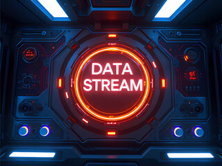 Fototapeta premium Industrie 4.0 und Fortschritt in der Technologie auf einer Laptop-Tastatur