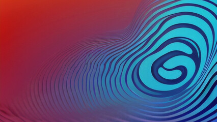 Fototapeta premium Vibrant orange and purple gradient with rippling wave patterns