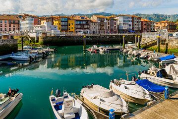 The beautiful town of Ribadesella, Asturias, Spain