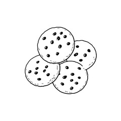 Delicious Chocolate Chip Cookies Sketch 