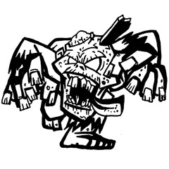 zombie graffiti running