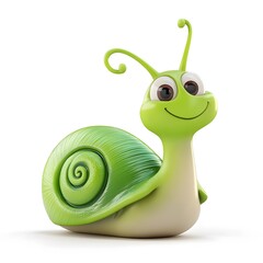 Cute 3D Snail Character