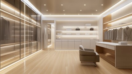 Modern Walk-In Closet Interior Design