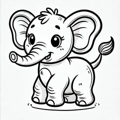 elephant picture used for coloring