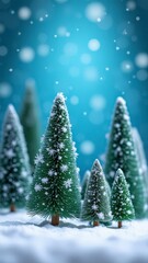 christmas tree in snow