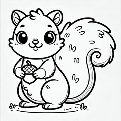 squirrel picture used for coloring