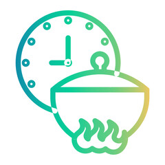 timer Line Gradient Icon