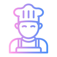 chef Line Gradient Icon