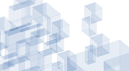 abstract modular architecture 3d rendering	
