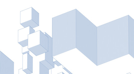 Obraz premium abstract modular architecture 3d rendering 