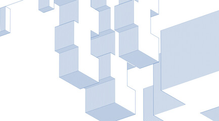 abstract modular architecture 3d rendering	
