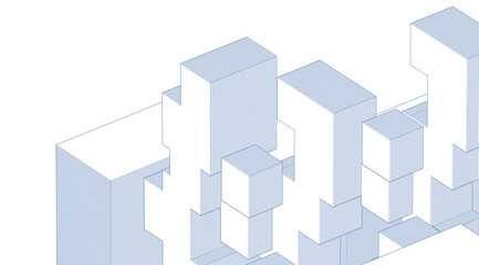 Obraz premium abstract modular architecture 3d rendering 