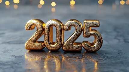 Shiny 2025 Numbers for Celebration and New Year Theme