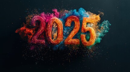 Colorful Design of 2025 with Explosive Effects