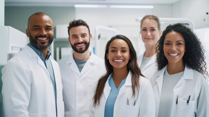 Fototapeta premium Diverse Dentists Team Working In Dental Health And Care
