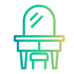 makeup Line Gradient Icon