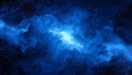 Naklejka premium Beautiful space with blue nebula, realistic, background illustration