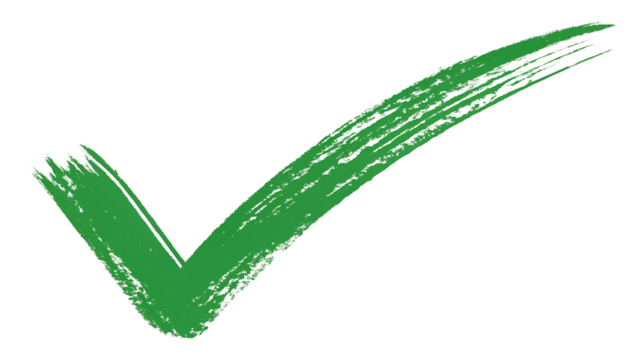 Bold Green Checkmark PNG