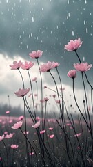 pink flowers in the water
