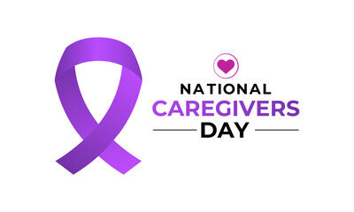 National caregivers day is February 16 banner and Vector background design template. This day is dedicated to honoring the selfless individuals who provide personal care, support, and compassion.