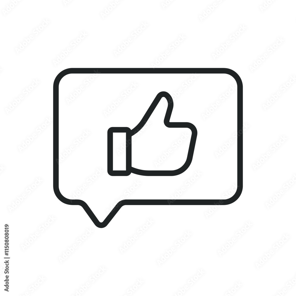 Poster like chat thin line icons. editable stroke and perfect pixel on transparent background