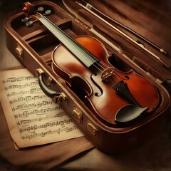 Fototapeta premium illustration of a musical instrument with artistic details 17
