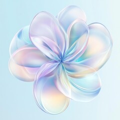 Abstract iridescent pastel flower.