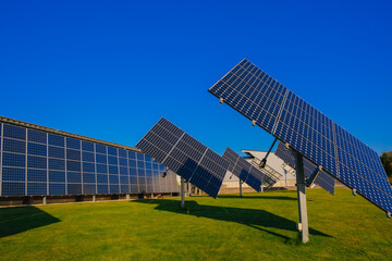 Solar Panel Installation .Green energy concept.Renewable clean energy from sunlight.solar power...