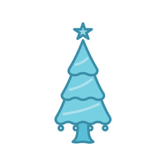 christmas tree icon vector design template elegant style